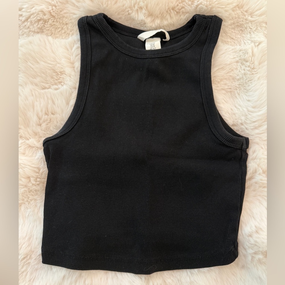 H&M Black Ribbed Top